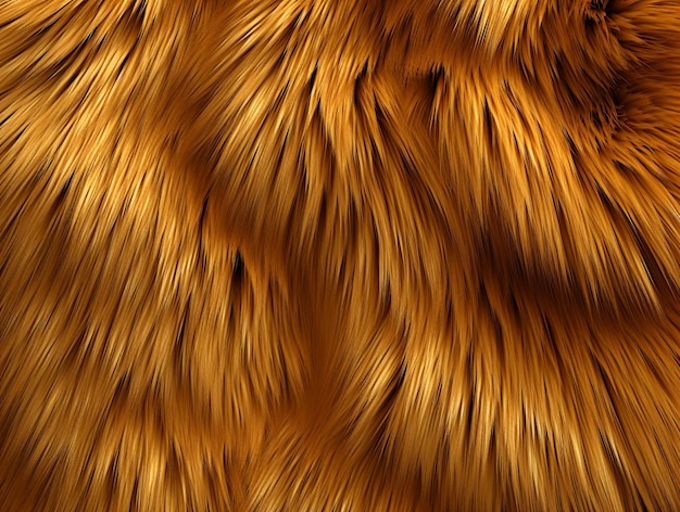 Brown Fur Textured Pattern Background AI Generated