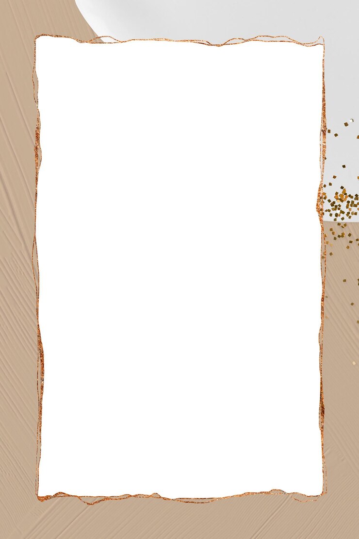 Photo brown gold frame png transparent background