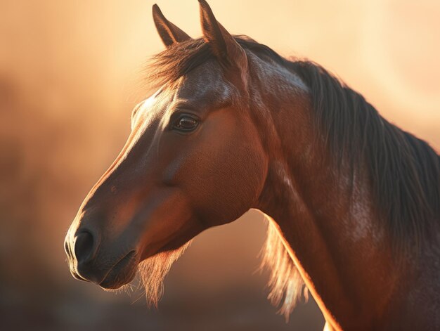 коричневый конь портрет