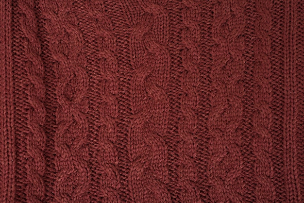 Brown knitted fabric, pigtail