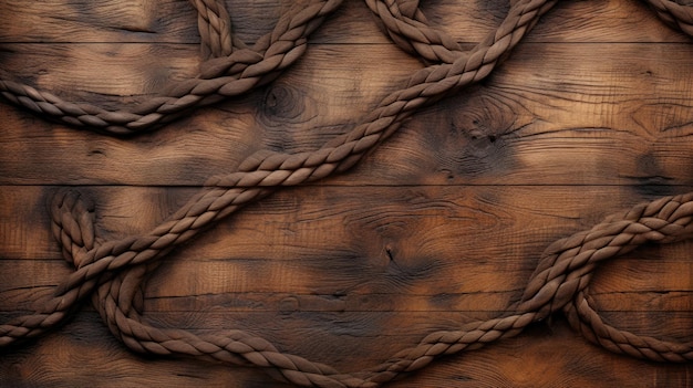 Brown knotted rope texture background