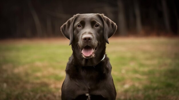 Brown labrador retriever posing