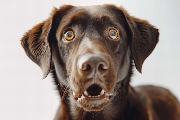 Brown Labrador Shocked Face