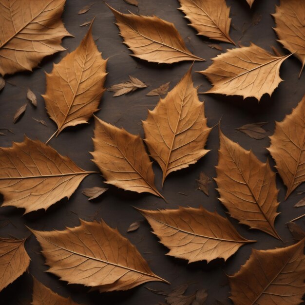 A brown leaf that is on a black background.