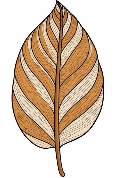 A brown leaf with a white background and a brown leaf.