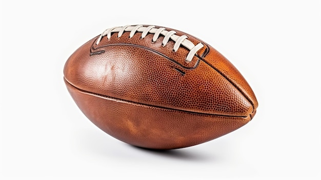 Photo brown leather american football isolated on white background