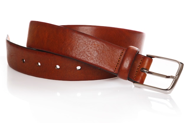 Photo brown leather belt