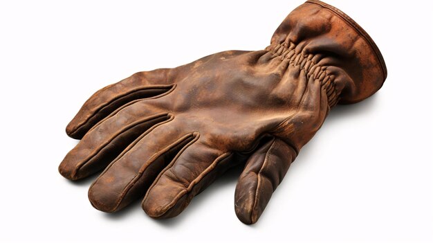 a brown leather glove