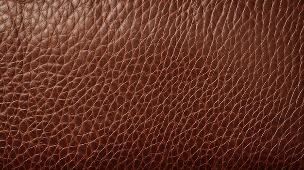 The brown leather is leather.