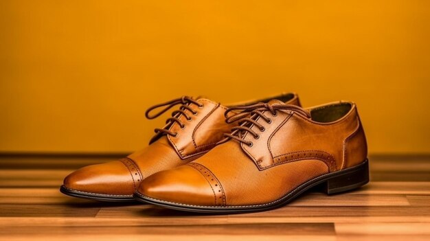 Premium AI Image | Brown leather Shoe for men