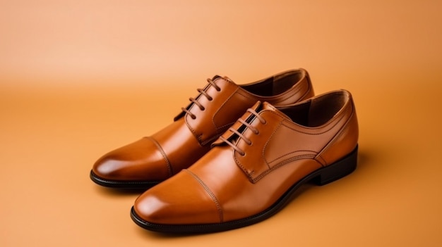 Premium AI Image | Brown leather Shoe for men