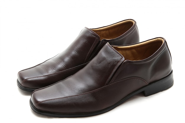 Brown leather shoes