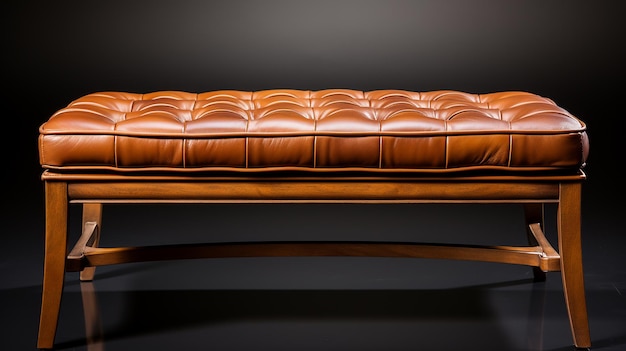 brown leather sitting sofa