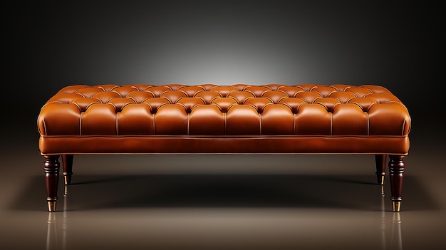 brown leather sitting sofa