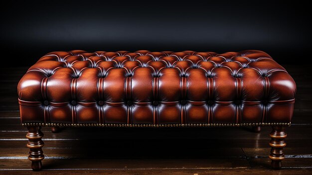 brown leather sitting sofa