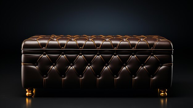 brown leather sitting sofa