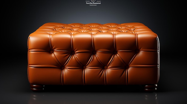 brown leather sitting sofa