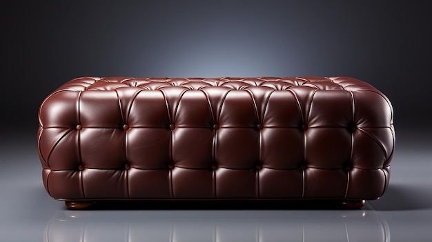 brown leather sitting sofa