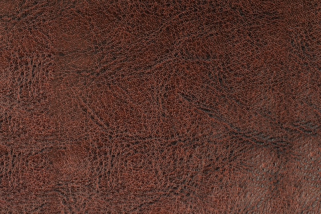 Brown leather surface. Textured natural background.