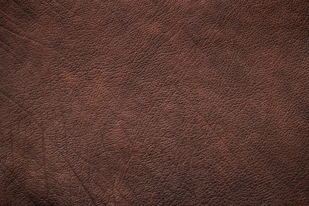 Brown leather texture background Dark genuine leather