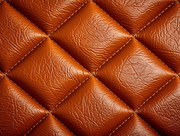 Brown Leather Texture Background Wallpaper AI Generated