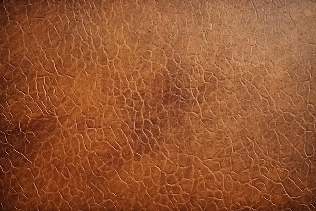 A brown leather with a black mark on it