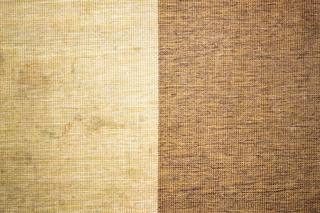 Brown and light carpet texture Dirty carpet comparison Textile durable fabric carpet in stains Texture background soiled cotton