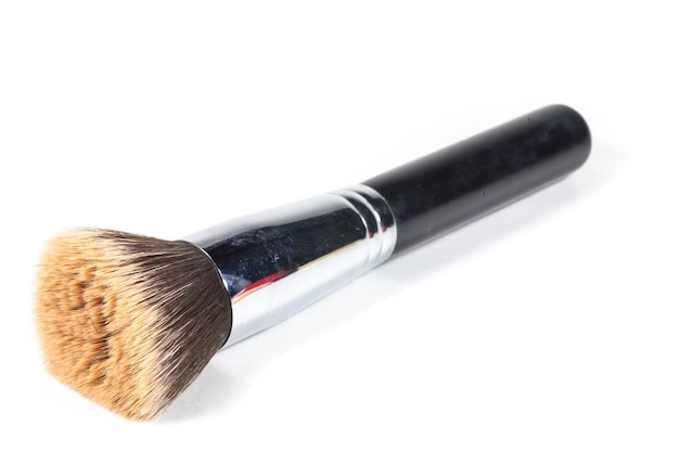 Brown make up brush On white background