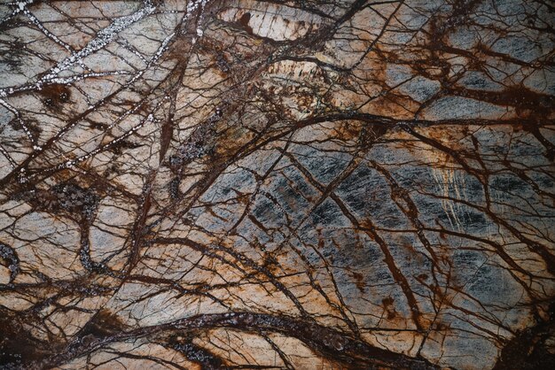 表面、抽象的な茶色の大理石の自然なパターン
