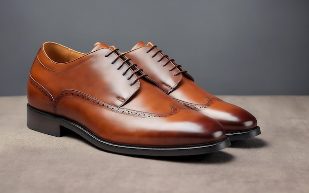 Premium AI Image | Brown mens shoes