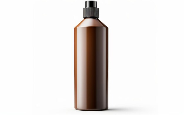 Photo brown metal bottle with black lid