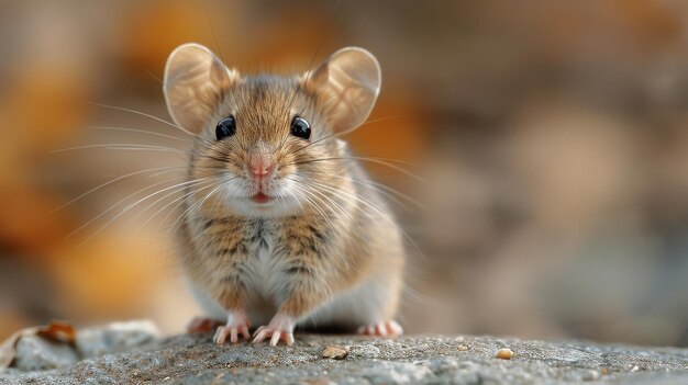 Brown Mouse Sitting on Wooden Floor