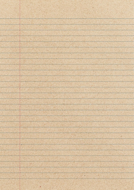 茶色のノート用紙の背景 罫線ノート用紙