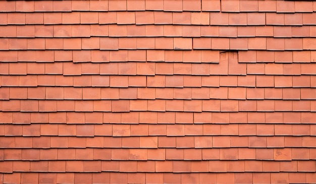 Brown old roof tile background.