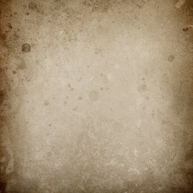 Photo brown old stained grunge paper with dark edges for design