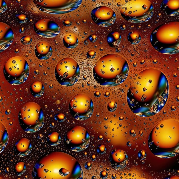 A brown and orange background with water drops on it.