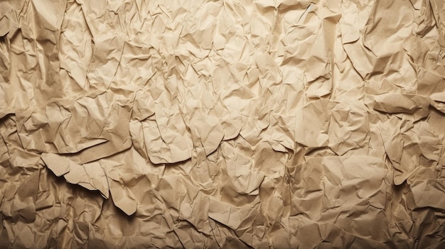 A brown paper background with crumpled paper and the word paper on it