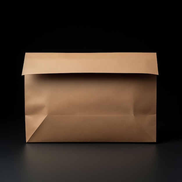 a brown paper bag with a brown paper bag on it