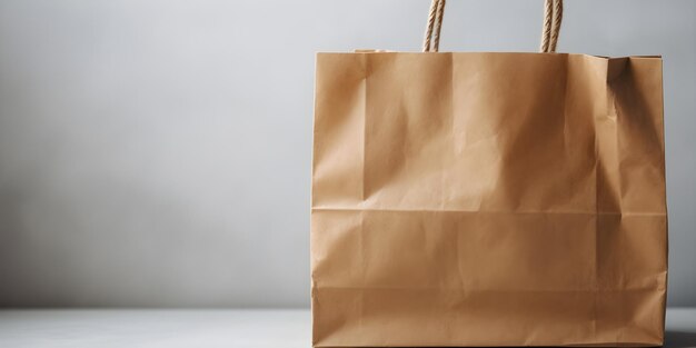 Photo a brown paper bag with a handle