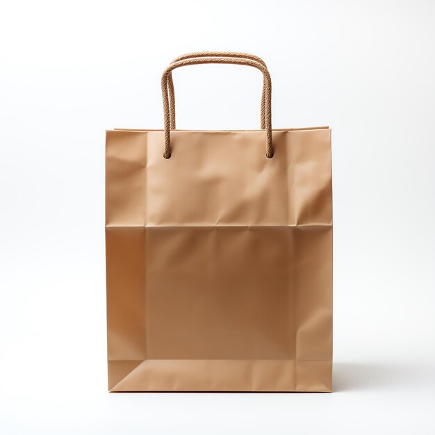 A brown paper bag with handles