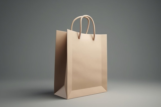 A brown paper bag with handles