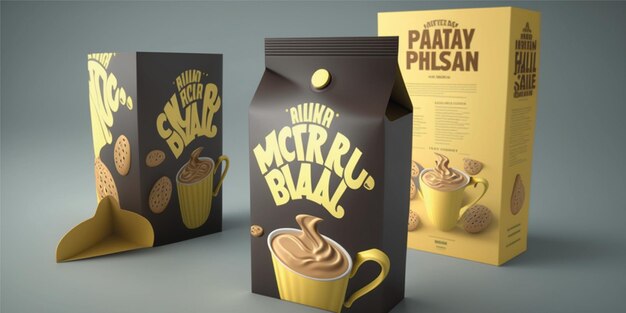 Photo brown paper box packaging