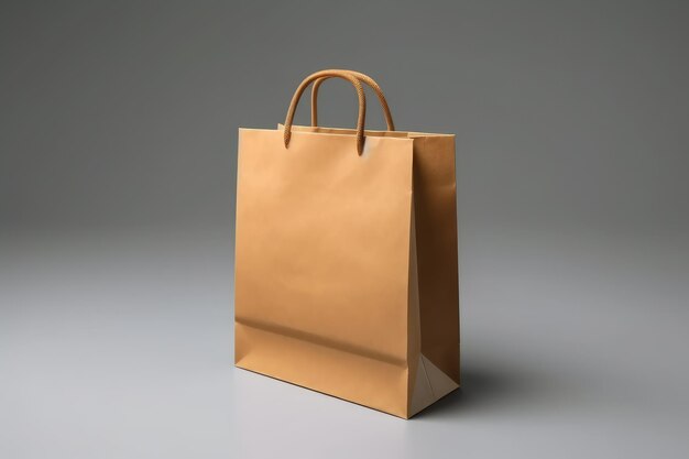 Brown Paper Shopping Bag Mockup