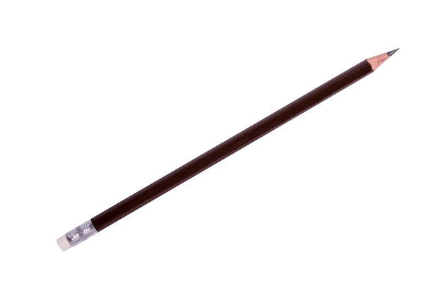 사진 흰색 배경에 고립 된 갈색 연필