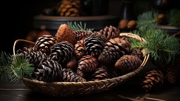 Brown Pine Cones