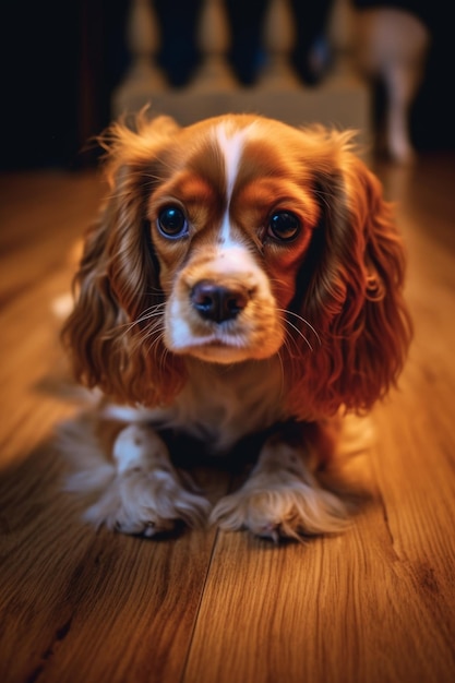 brown puppy sleeping Generative AI