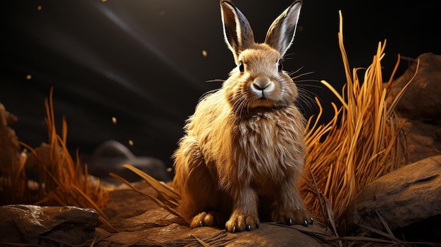 brown rabbit photo