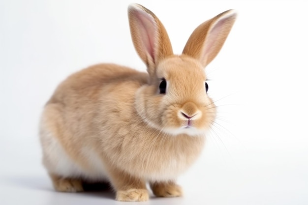 Photo a brown rabbit with a white background