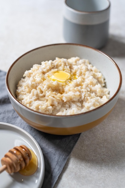 Brown rice pudding with nut milk