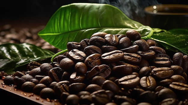 Brown Roasted Coffee Beans view